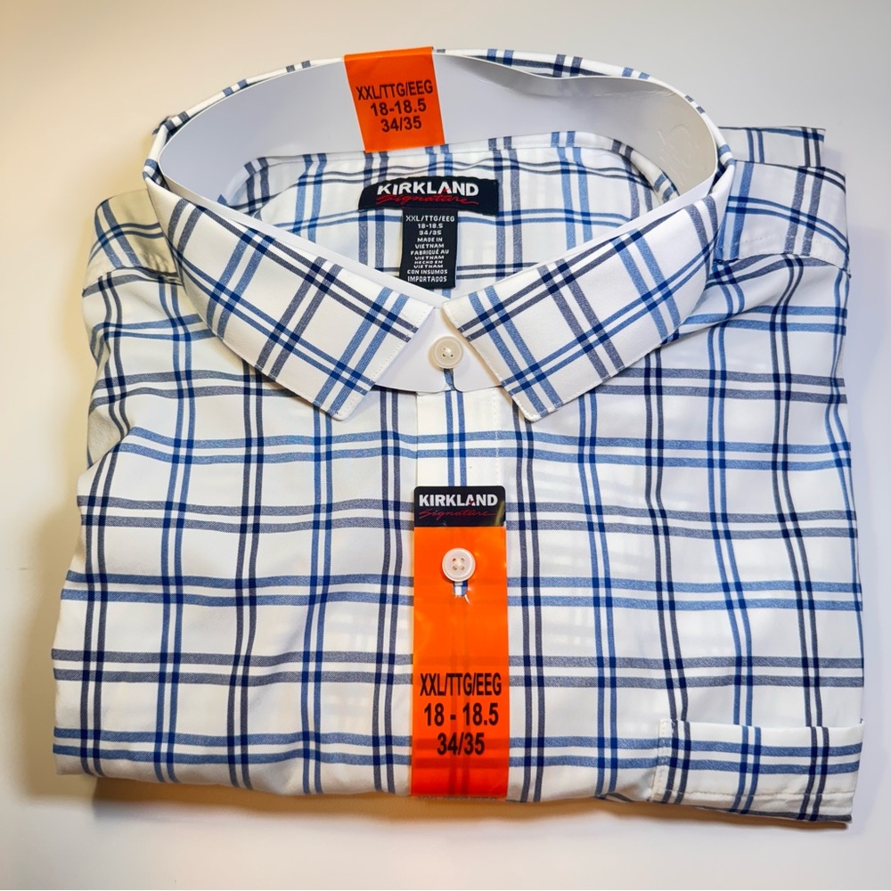 Kirkland Signature Men’s Performance Sport Shirts,Multicolor,XXL(18-18.5, 34/35)